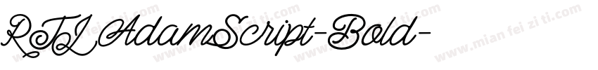 RTL AdamScript-Bold字体转换